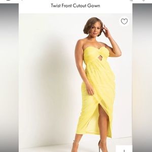 Strapless Yellow dress - Brand new w/tag